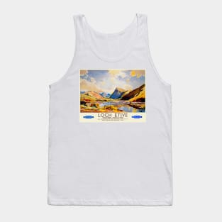 British Railways Poster Loch Etive Scotland Tank Top